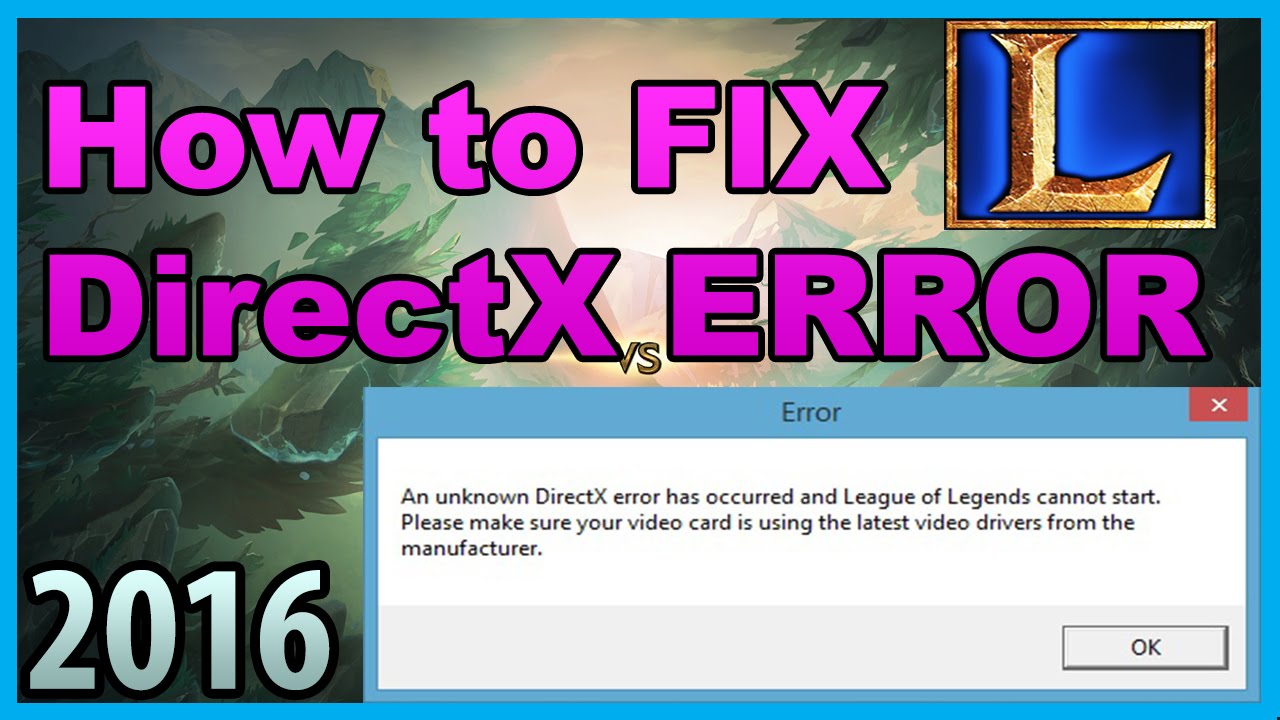 how to repair directx